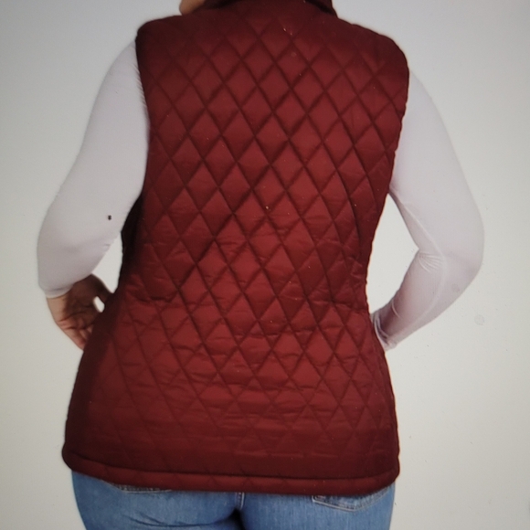NWT LANDS END 3 in 1 coat/vest burgundy womens extra large - Picture 11 of 16
